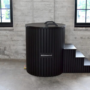 Black Fluted Panel Cold Plunge Tub